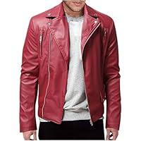 Algopix Similar Product 20 - MaiyifuGJ Men Faux Leather Jacket