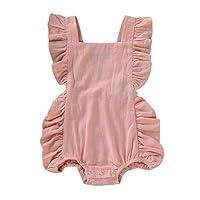 Algopix Similar Product 19 - OPAWO Newborn Baby Girl Ruffled Solid