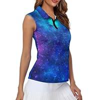 Algopix Similar Product 5 - PCSJRKG Galaxy Printed Tennis Tank Tops