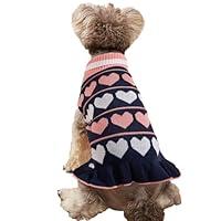 Algopix Similar Product 12 - Jecikelon Pet Dog Long Sweaters Dress