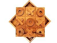 Algopix Similar Product 12 - BSIRI Wooden Tic Tac Toe Game  Brain