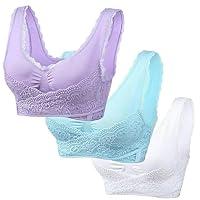 Algopix Similar Product 20 - BSYzXew 3PC Wireless Bras for Older