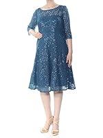 Algopix Similar Product 11 - SLNY Womens Plus Sequined Floral Lace