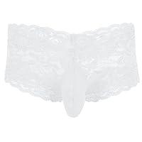 Algopix Similar Product 1 - CHICTRY Mens Floral Lace Boxer Briefs
