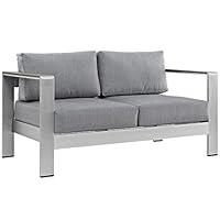 Algopix Similar Product 20 - Modway Shore Aluminum Outdoor Patio
