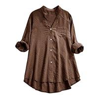 Algopix Similar Product 17 - Women ButtonDown Vintage Shirts Long