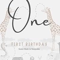 Algopix Similar Product 20 - One First Birthday Guest Book and