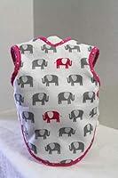 Algopix Similar Product 7 - Baby Bib Bapron Elephants in Pink and