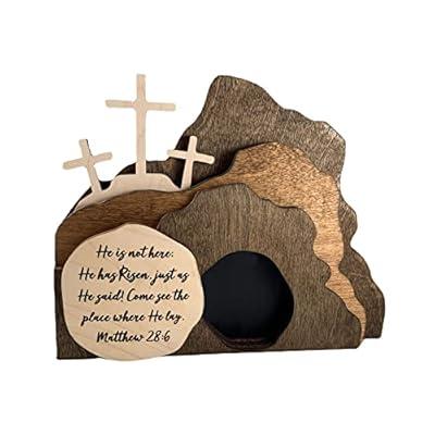 Ziliny 28 Pcs Easter Tiered Tray Decor He Is Risen Tiered Tray Decorations Set Wooden Decorative Trays Farmhouse Rustic Tiered Tray For Home Farmhouse Kitchen Decorations