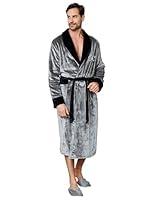 Algopix Similar Product 3 - Lotus Linen Mens Plush Robe Soft