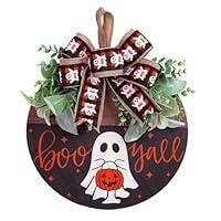 Algopix Similar Product 18 - Halloween Wooden Hello Boo Ghost Bow