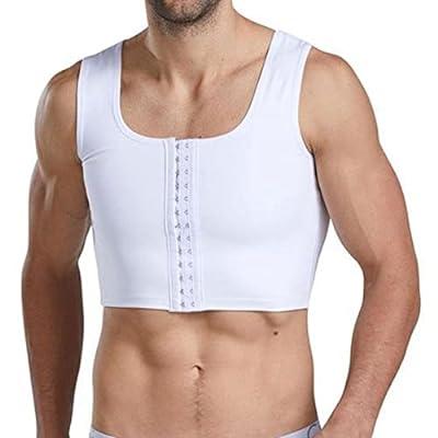Men Body Shaper Slimming Chest Tops Gynecomastia Underwear Straight Back  Vest