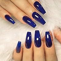 Algopix Similar Product 18 - Fstrend Punk Fake Nails Coffin Nails