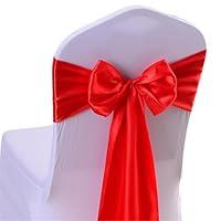 Algopix Similar Product 5 - DGHJO 5Pcs Satins Chair Bow Sashes