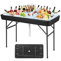 Algopix Similar Product 12 - KOTEK Folding Ice Cooler Table with