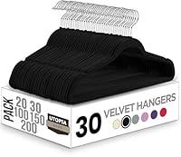 Algopix Similar Product 9 - Utopia Home Velvet Hangers 30 Pack 