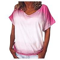 Algopix Similar Product 18 - Womens Plus Size Tiedye Tops Summer