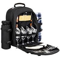 Algopix Similar Product 11 - Sunflora Picnic Backpack for 4 Person
