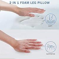 HOMBYS Knee Pillow for Side Sleepers with Elastic Straps, 3 Height Cotton  Cover Leg Pillow for Aligns Spine & Relieves Pressure Hip & Leg Elevation