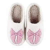 Algopix Similar Product 7 - Bow Slippers for Women Pink Bow Tie