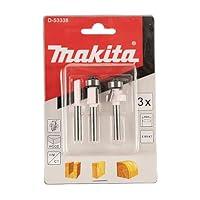 Algopix Similar Product 17 - Makita Router Bit Set 3 Pieces 6 mm