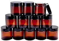 Algopix Similar Product 12 - Vivaplex 12 Amber 4 oz Round Glass