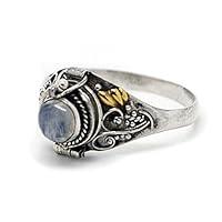 Algopix Similar Product 8 - Sterling Silver Round Rainbow Moonstone