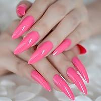 Algopix Similar Product 19 - CoolNail Hot Pink Extra Long False