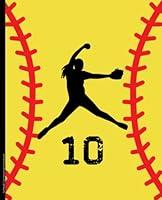 Algopix Similar Product 12 - Softball Composition Notebook 10 Wide