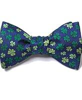 Algopix Similar Product 17 - Blue Silk Bowtie  Shamrockd Navy Blue