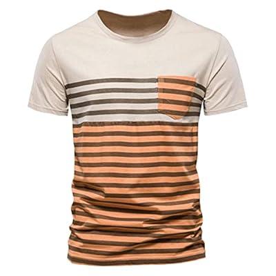 Best Deal for Men's Dress Shirts Stripe Graphic Fashion Design Business