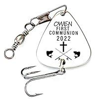 Algopix Similar Product 6 - First Communion Fishing Lure Gift 1st