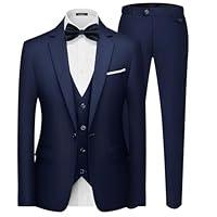 Algopix Similar Product 5 - MAGE MALE Mens 3 Pieces Suit Elegant