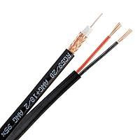 Algopix Similar Product 5 - Siamese RG59+2DC Black 500FT 95%Pull Box