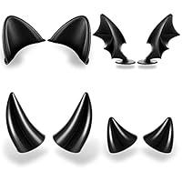 Algopix Similar Product 20 - Lewtemi 4 Pairs Helmet Devil Horns