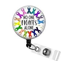 Algopix Similar Product 15 - All CANCER AWARENESS Badge Reel No One