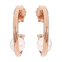 Algopix Similar Product 8 - Pandora Rose Contemporary Pearl Hoop