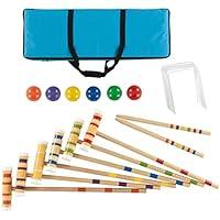 Algopix Similar Product 13 - Croquet Set Wooden Outdoor Deluxe