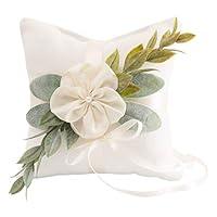 Algopix Similar Product 12 - Ring Bearer Pillow  Ivory Linenlook