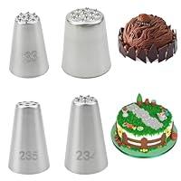 Algopix Similar Product 1 - 4 PACK Grass Icing Nozzles Set Grass