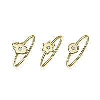 Algopix Similar Product 8 - Minimalist Delicate CZ Accent Celestial