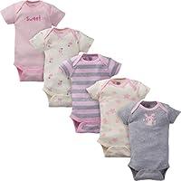 Algopix Similar Product 2 - Gerber babygirls 5pack Short Sleeve