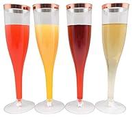 Algopix Similar Product 16 - 30pc Clear Plastic With Rose Gold