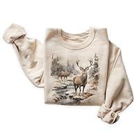 Algopix Similar Product 19 - Vintage Deer Wilderness Scene  90s