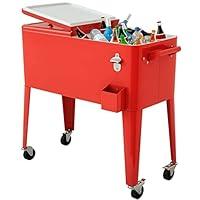 Algopix Similar Product 11 - Giantex 80 Quart Rolling Cooler Cart
