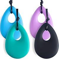 Algopix Similar Product 17 - TecUnite 4 Pieces Chewing Necklace for