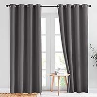 Algopix Similar Product 7 - NICETOWN Gray Blackout Curtains for