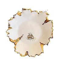 Algopix Similar Product 12 - Queen Bee White and Gold Ring Dish