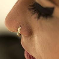 Algopix Similar Product 16 - Unique Indian Nose Ring Gold Plated