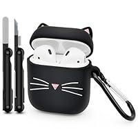 Algopix Similar Product 1 - Dumkery Cute Airpods Case Whisker Cat